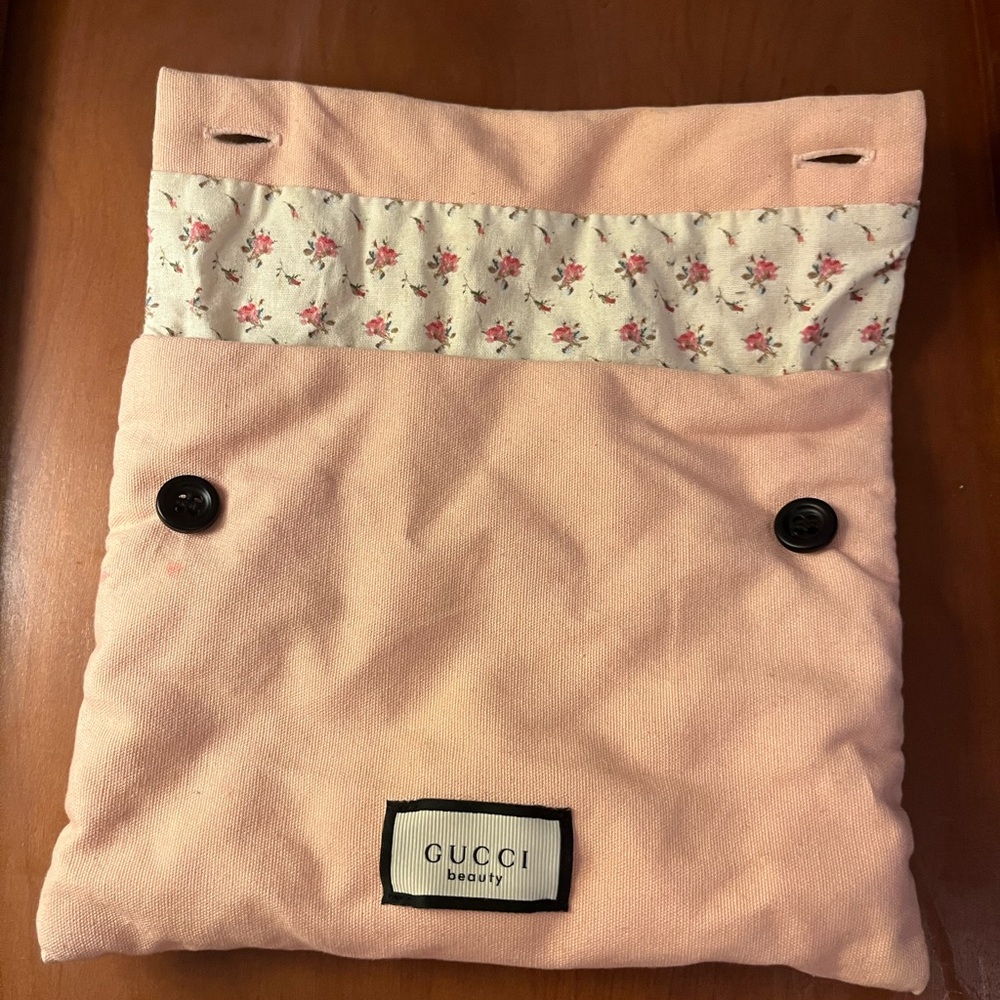 Gucci Pink Fabric Pouch